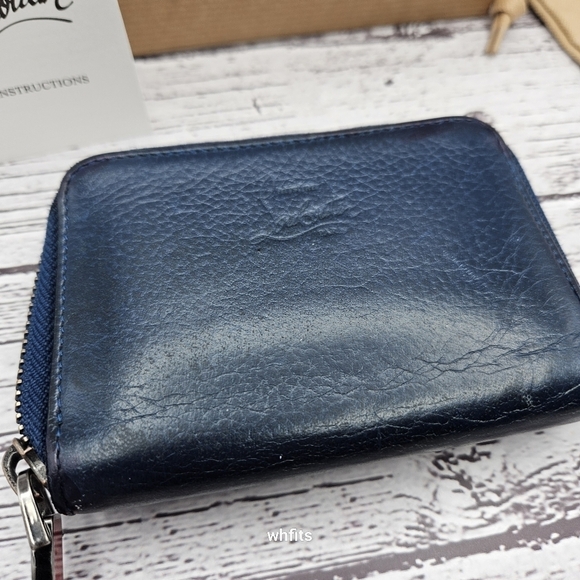 Christian Louboutin blue spikes zippy Wallet - Picture 5 of 6